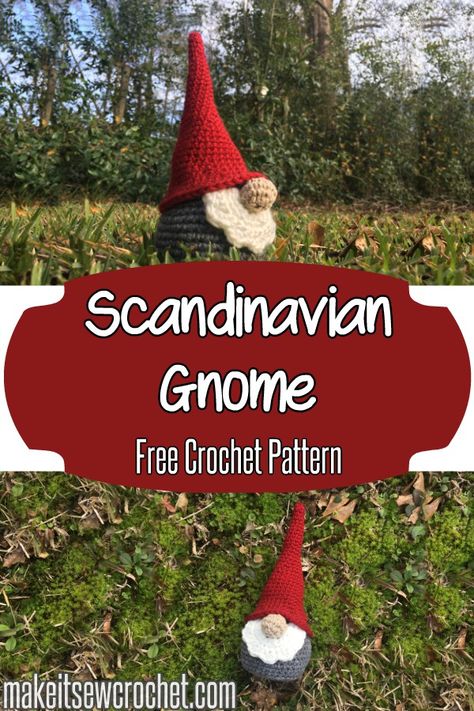 Crochet Christmas Decorations, Scandinavian Gnomes, The Vikings, Holiday Crochet, Gnome Patterns, Gnomes Crafts, Christmas Crochet Patterns, Crochet Christmas, Christmas Gnome