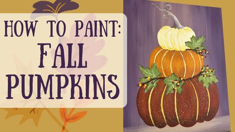 Step by Step Pumpkin Stack Painting Tutorial - Emily Seilhamer Art Stacked Pumpkin Painting, Fall Pumpkin Painting, Step By Step Acrylic Painting, Pumpkin Stack, Painting Step By Step, Pumpkin Uses, Wet N Wild Makeup, Pumpkin Stem, Decorative Lines