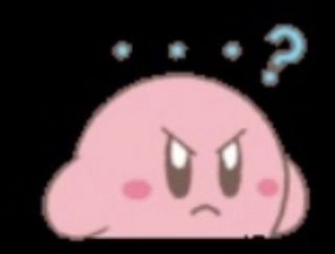 Angry Kirby, Emoji Reaction, Pink Man, Kirby Memes, Cute Jokes, Kpop Meme, Pink Men, Anime Angel, Dark Circles