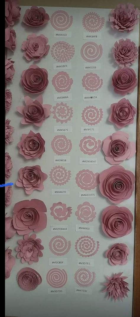 Rolled Paper Flower Shadow Box Ideas, Gift Flowers Ideas, Cricut Flowers Templates, Craft Flowers Paper Decoration, Paper Cardboard Crafts, Cricut Rolled Flowers, Making Flowers With Paper, Useful Craft Ideas, Paper Flowers Tissue