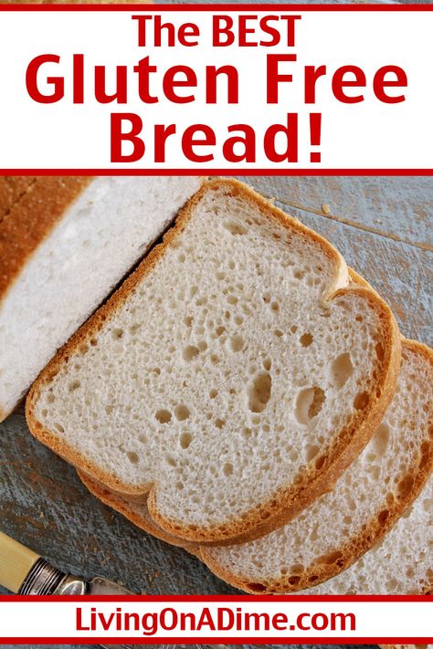 Here is the best gluten free bread recipe you will ever eat! It is super soft, makes great toast and my kids who don't need to eat gluten free like it so much better than regular bread! If you miss foods like sandwiches, toast, French toast, croutons and bread pudding, you must try this recipe! Gluten Free Oat Bread, Flourless Recipes, Gluten Free Bread Recipe Easy, Gluten Free Bread Recipe, Recipes For Baking, Baking Gluten Free, Gluten Free Bread Machine, Dairy Free Bread, Homemade Gluten Free Bread