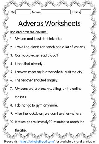 This worksheet is having about 10 different adverbs questions in one page.  The students need to identify the adverbs and circle them, Please download the PDF Adverbs Worksheet for Grade 2 (Visited 766 times, 1 visits today) Time Worksheets Grade 2, Books To Improve English, Action Verbs Worksheet, Adverbs Worksheet, English Grammar Exercises, English Teaching Resources, Homeschool Writing, Grammar Exercises, Speech Path