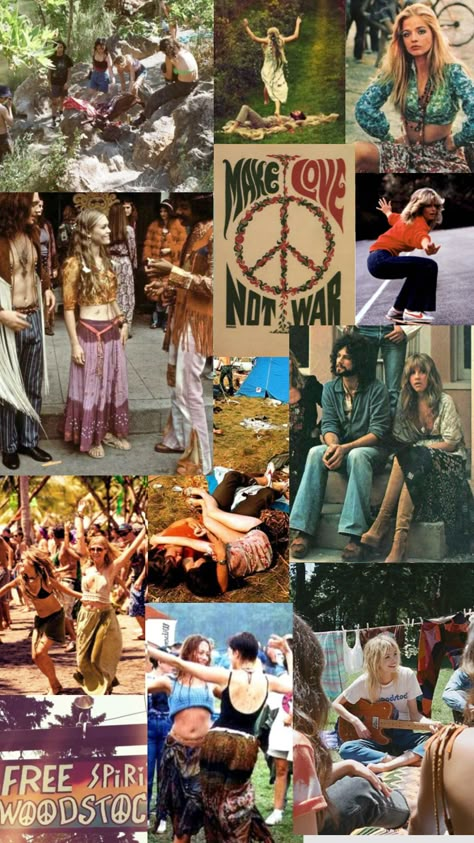 60s Vibes Aesthetic, Freedom Vibes, Hippie Style 70s, Hippie Mood Board, Hippie Posters, Photo Collage Wall, 60s Art, 70s Photos, Hippie Bus