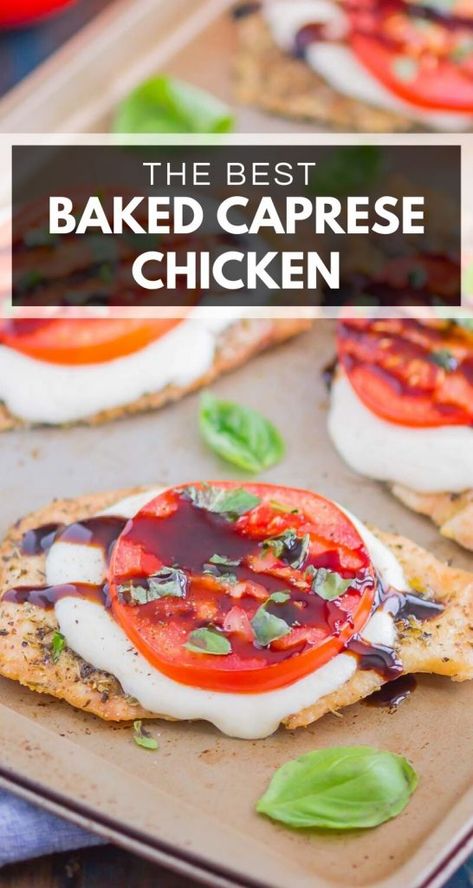 Caprese Stuffed Balsamic Chicken, Balsamic Glaze Chicken Baked, Mozzarella Balsamic Chicken, Caprese Chicken Baked Easy, Recipes Using Balsamic Glaze, Baked Chicken Caprese Recipe, Caprese Chicken Baked, Balsamic Glaze Chicken, Chicken With Fresh Mozzarella