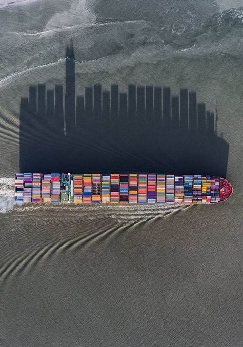 The brothers Mike and JP Andrews, from Wolverhampton, Britain, struck their drone again. A few years ago, they began to shoot aerial photographs of the Earth, focusing on Australia’s incredible landscapes and continuing with anthropogenic scenes from around the world. #aerialphotography #photography #earth #landscapes #scenes #world #incredible #australia Container Ship, Aerial Arts, Aerial Photograph, Colossal Art, Image Nature, Drone Photos, Foto Art, Aerial Photo, Commercial Photographer