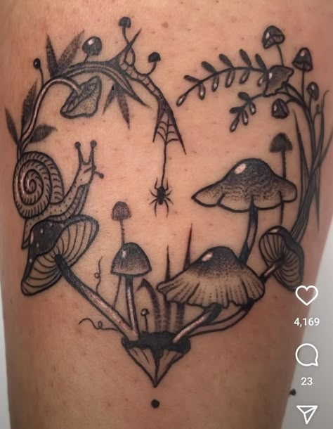 Earthy Tattoos, Mushroom Tattoos, Plant Tattoo, Small Tattoos For Guys, Henna Tattoos, Design Tattoo, Dope Tattoos, Little Tattoos, Simplistic Tattoos