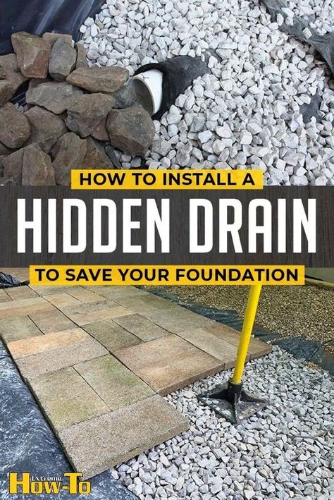 Drainage Around House Foundation, How To Stop Water From Coming In House, Rain Drainage Ideas, Foundation Drainage, Drainage Ideas, French Drain Installation, Garage Projects, Landscape Drainage, Backyard Drainage