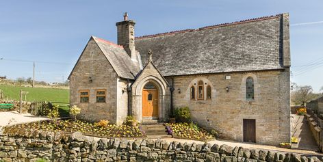 Church House Conversion, Cast Iron Railings, Chapel Conversion, Church Conversions, Hadrian’s Wall, Church House, Unusual Home, Iron Railing, Vaulted Ceilings