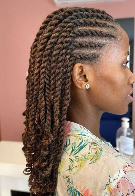 Protective Hairstyles Flat Twist, Latest Hair Braids Styles 2022, Black Women Twists Hairstyles, Twisted Cornrow Hairstyles, Stuffed Twist Hairstyles, 2 Strand Twist Woman, Women's Cornrow Hairstyles, Flat Twist Cornrows Hairstyles, Jumbo Flat Twist Natural Hair