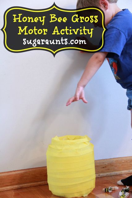 Sugar Aunts: Honey Bee Games and Activities Inspired by The Many Adventures of Winnie The Pooh Bee Games, Gross Motor Activity, Bee Activities, Party Box, Insects Preschool, Bugs Preschool, Gross Motor Activities, Gross Motor, Preschool Theme