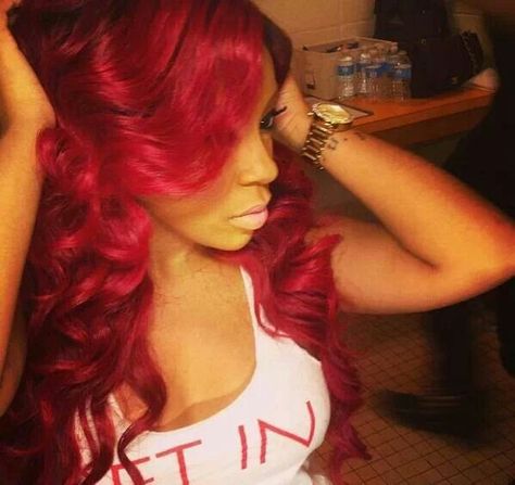 Owww K Michelle, Mermaid Hair Color, Bright Red Hair, Hair 2018, Hair Laid, Hairstyle Gallery, Color Your Hair, Mermaid Hair, African Hairstyles