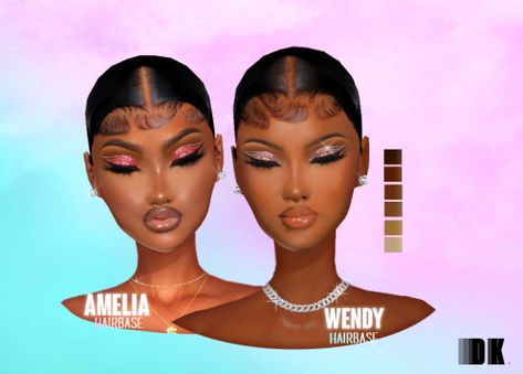 DarkPink | Amelia and Wendy hairbase Sims 4 Lace Front Cc, Cc Skin, Download Sims, Cc Patreon, Alpha Cc, The Sims 4 Skin, Makeup Cc, Sims 4 Cc Skin, Sims Hair