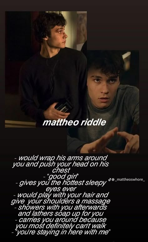 Mattheo Riddle Shirtless Pics, Mattheo Riddle Text Messages, Mattheo Riddle Texting, Slytherin Boys Aesthetic, Mattheo Riddle And Y/n, Draco Malfoy Funny, Slytherin Funny, Harry Potter Riddles, Matteo Riddle