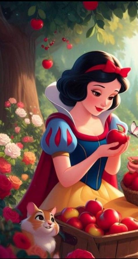 Snow White Wallpaper, Mum Of Two, Walt Disney Princesses, Disney Character Drawings, Disney Princess Artwork, Disney Princess Snow White, Snow White Disney, Disney Cartoon Characters, Disney Pop