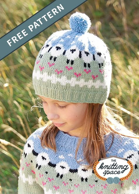 Maglia Fair Isle, Sheep Knitting Pattern, Knitting Projects Free, Drops Baby, Knitting Patterns Free Hats, Fair Isle Knitting Patterns, Fair Isle Knitting, Hat Knitting Patterns, Beautiful Knitting