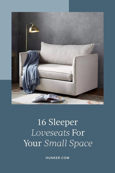 Small Love Seat For Bedroom, Sleeper Sofa Guest Room Ideas, Love Seat Sleeper Sofa, Contemporary Sleeper Sofa, Comfy Loveseats For Small Spaces, Sleeper Loveseat Small Spaces, Living Room With No Sofa, Love Seats For Small Rooms, Sofa Sleeper Small Spaces