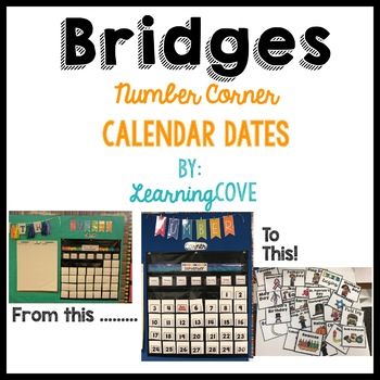 Bridges Number Corner, Bridges Math Curriculum, Number Corner, Bridges Math, Math Calendar, Kindergarten Math Curriculum, Calendar Cards, Calendar Math, Calendar Numbers