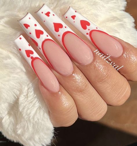 Grabbers Nails, Cute Red Nails, Nails Lips, Nail Polish Style, Valentines Idea, Vday Nails, Nail Board, Red Acrylic Nails, Paris Wallpaper