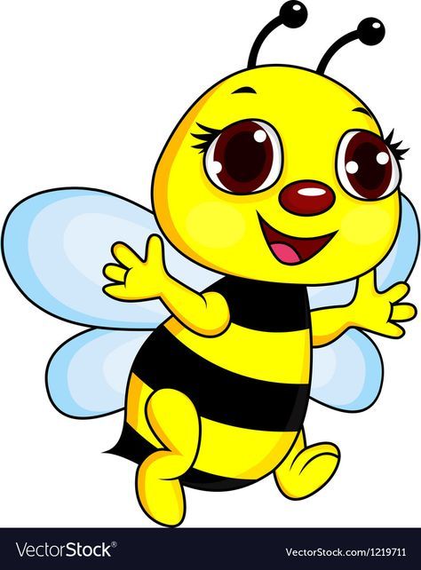 Honey Bee Drawing, Bee Cartoon, Bee Drawing, Bee Pictures, Cartoon Bee, Bee Sticker, Bee Art, Art Drawings For Kids, Rock Crafts