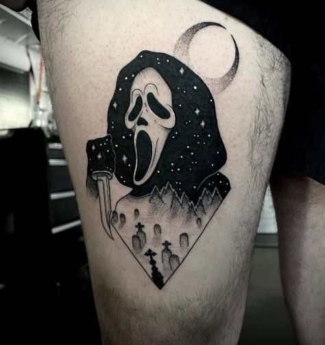 Ghost Face Tattoo Ideas, Small Halloween Tattoos, Ghost Face Tattoo, Ghostface Tattoo, Unique Tattoos Black Women, Small Tattoos For Men, Tattoo Board, Tattoo Flash Sheet