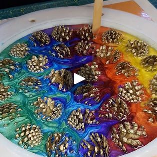 151K views · 1.7K reactions | Golden Pine Cone Art, DIY Masterpiece with Resin Touch | Golden Pine Cone Art, DIY Masterpiece with Resin Touch | By DIY & Crafts | Facebook How To Color Pine Cones With Food Coloring, Pinecones In Resin, Resin Pinecone Table, Pine Cone Art, Cones Crafts, Pine Cone Crafts, Easy Woodworking Projects, Pine Cone, Food Coloring