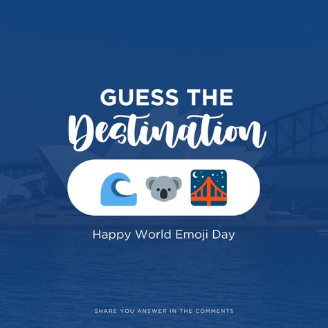 Can you guess these 4 travel destinations from the emojis? 🤔✨ Drop your answers below and let's start planning your next adventure! 🗺️ Happy World Emoji Day! #WorldEmojiDay #TravelGoals #GuessTheDestination #Trivia #Travel Emoji Day, World Emoji, World Emoji Day, Travel Quiz, Social Media Games, Travel Goals, Study Abroad, Trivia, Social Media Post