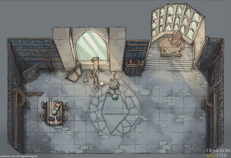 ArtStation - The Grand Study, Ryan Smith Beauty Rooms, Isometric Map, Building Map, Dnd World Map, Battle Map, Tabletop Rpg Maps, Rpg Maps, Rpg Map, Dungeon Maps