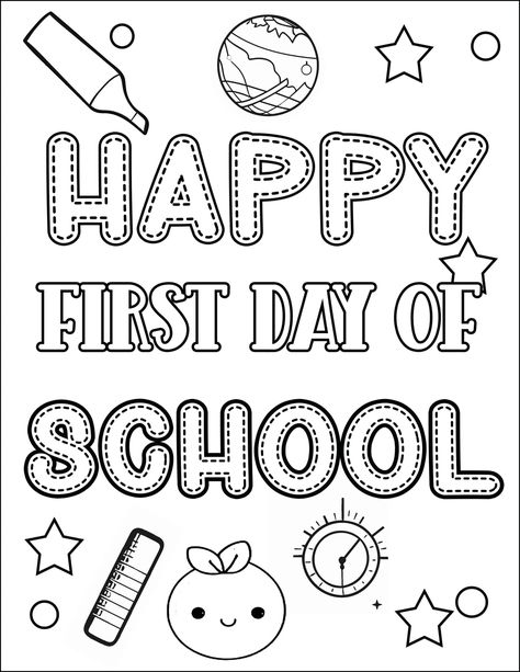 25 Free Back To School Coloring Pages For 2023 (2023) - So Festive! First Day Of School Coloring Page Kindergarten, First Day Of Kindergarten Coloring Page, First Day Of School Coloring Page Preschool, 1st Day Of School Coloring Page, First Day Of Kindergarten Homeschool, Back To School Worksheets Kindergarten, First Day Of School Worksheets Preschool, First Day Of School Coloring Page, First Day Of School Activities Preschool