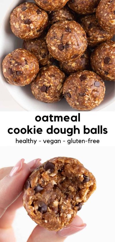 Superfood Snacks, Oatmeal Cookie Dough, Bake Snacks, Cookie Bites, Lost 100 Pounds, Healthy Food Facts, Desserts Vegan, Oatmeal Cookie, Guilt Free Dessert