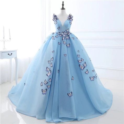 Blue Evening Dress, Dresses Dance, Cheap Prom Dresses Long, Color Celeste, Blue Ball, Blue Evening Dresses, Long Prom Dresses, Custom Size Dresses, Ball Gowns Prom