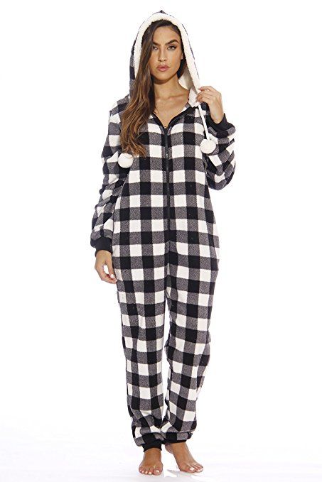 Adult Onesie Pajamas, Christmas Pj, Love Store, One Piece Clothing, Onesie Pajamas, One Piece Pajamas, White Buffalo, Sherpa Lined, One Piece For Women