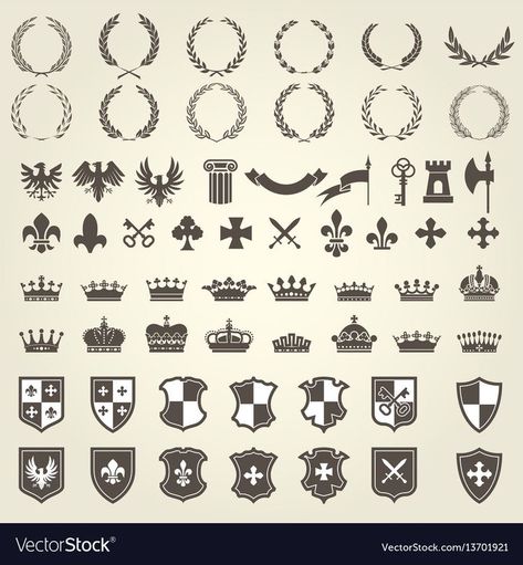 Heraldry Design, Arm Drawing, Coat Of Arm, Illuminated Manuscript, Vector Clipart, Family Crest, Emblem Logo, 로고 디자인, Coat Of Arms