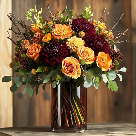 Stunning Fall Floral Centerpieces: Top Ideas & Tips for a Cozy Wedding - Yeah Weddings Autumn Floral Arrangements, Autumn Wedding Decor, Fall Floral Centerpieces, Contemporary Flower Arrangements, Cozy Wedding, Fall Flower Arrangements, Fall Florals, Fall Arrangements, Fall Flower