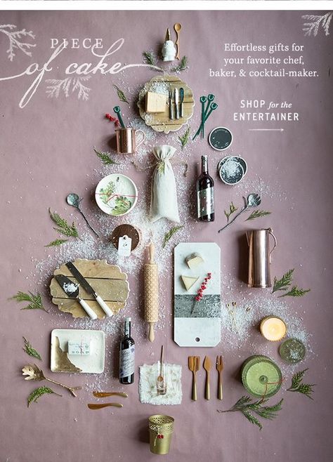 15 Examples of Great Holiday Email Designs - Alli Clough Ecommerce Expert Christmas Flat Lay Photography, Holiday Product Photography Ideas, Website Product Photography, Gift Guide Photography, Christmas Product Photography, Christmas Gift Photography, Christmas Flat Lay, Christmas Styling, Cocktail Maker