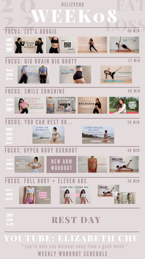 Pilates Weekly Plan, Emi Wong, Lower Workout, Weekly Workout Routines, Calorie Workout, Wedding Workout, Weekly Workout Plans, All Body Workout, Beach Workouts