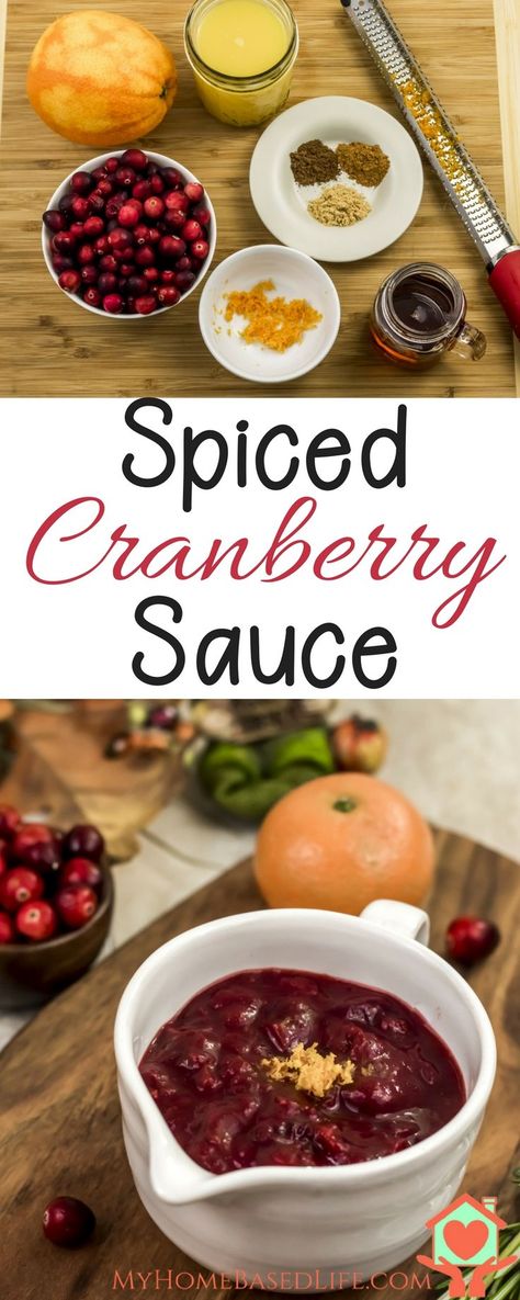 Spiced Cranberry Sauce Cranberry Sauce Recipe Easy, Best Cranberry Sauce Recipe, Ravioli Lasagne, Thanksgiving Vegetarian, Best Cranberry Sauce, Easy Cranberry Sauce, Food Thanksgiving, Recipe Thanksgiving, Thanksgiving Breakfast