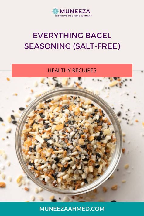 Salt Free Seasoning Recipes, Everything Bagel Seasoning Recipes, Renal Friendly Recipes, Diy Seasonings, Sodium Foods, Salt Free Recipes, Everything Bagels, Inflammation Recipes, Spice Rubs