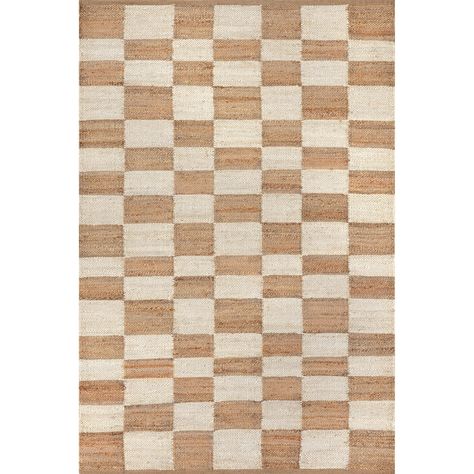 Brooklyn Rug Co Izara Checkered Jute Area Rug - Bed Bath & Beyond - 39483711 Checkered Jute Rug, Kitchen Natural, Neutral Rug Living Room, Rug For Dining Room, Jute Area Rug, Farmhouse Area Rugs, Neutral Rug, Checkered Rug, Jute Area Rugs