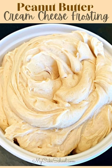 Peanut Butter Cream Cheese Frosting, Chocolate Cake Mix Recipes, Peanut Butter Frosting Recipe, Peanut Butter Cream Cheese, Sour Cream Chocolate Cake, Peanut Butter Cream, Butter Cream Cheese Frosting, Frosting Recipes Easy, Cake Filling