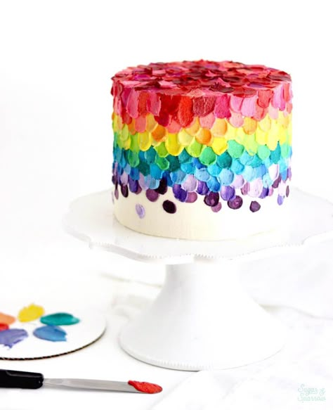 Sugar & Sparrow's Best of 2020 - Sugar & Sparrow Rainbow Cake Ideas, Rainbow Birthday Cake, Watercolor Cake, Rainbow Food, Rainbow Birthday Party, Cute Birthday Cakes, Rainbow Party, Colorful Cakes, Rainbow Birthday