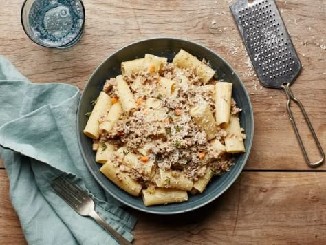 White Bolognese, Easy Comfort Food, Favorite Comfort Food, Rigatoni, Indian Spices, Garam Masala, Food Network, Pasta Dishes, Food Network Recipes