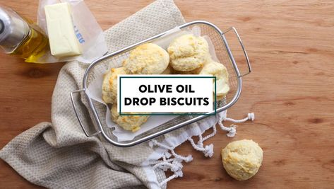 Easy Drop Biscuit Recipe with Olive Oil - One Sweet Appetite Easy Drop Biscuit Recipe, Biscuit Recipe Easy, Drop Biscuit Recipe, Olive Oil Biscuits, Easy Drop Biscuits, Drop Biscuits Recipe, Best Olive Oil, Dessert Pie Recipes, Olive Oil Recipes