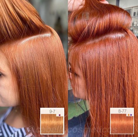 Igora Hair Color, Dark Strawberry Blonde Hair, Cheveux Oranges, Hair Color Orange, Cute Hair Colors, Hair Color Formulas, Ginger Hair Color, Hair Color Auburn, Copper Hair Color