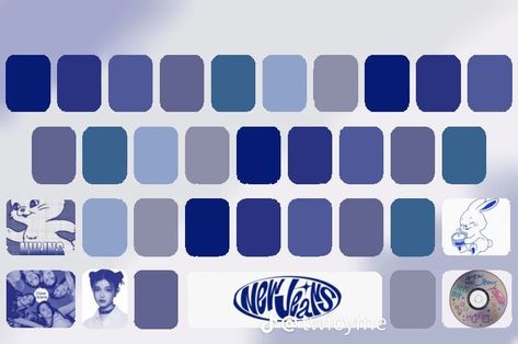 New Jeans Inspired Wallpaper, Keyboard Wallpaper Aesthetic Blue, Android Keyboard Wallpaper, Wallpaper Tab, Keyboard Template, Gboard Keyboard Theme Aesthetic, Newjeans Aesthetic, Iphone Wallpaper Modern, Keyboard Themes Wallpaper