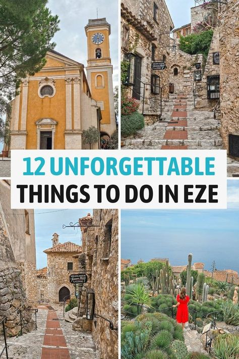 Eze, France, a charming medieval village perched located above the Mediterranean, might be your perfect match for a French escape. This article is your one-stop guide to uncovering Eze's magic. Discover must-see attractions like the Fragonard Perfume Factory and the stunning Eze Jardin Exotique, all with things to do, more places to visit, and practical information for navigating this beautiful French town. Perfume Factory, Nice France Travel, Eze France, French Town, Nature Destinations, Hiking Europe, Medieval Village, France Travel Guide, Mediterranean Cruise