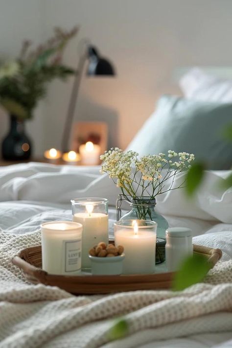 How To Make Your Guest Room Feel Like A Hotel: Hospitality Touches Hotel Look Bedroom, Luxury Aesthetics, Healing Retreats, Hotel Hospitality, Backyard Balcony, Apartment Vibes, Eco Friendly Candles, Lavender Vanilla, Guest Room Decor