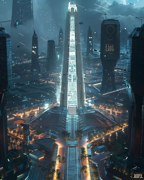 Sci Fi World Building, Cyberpunk Building, Space Fiction, Fantasy Pirate, Futuristic Concept Art, Slow Dancing In The Dark, Ville Cyberpunk, Sci Fi Building, Futuristic Vehicles