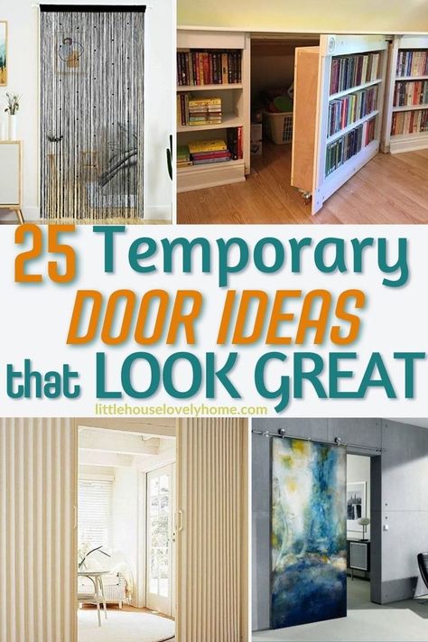 Temporary Door Ideas, Top Curtain Ideas, Curtain Ideas Bedroom, Window Treatments Modern, Closet Door Alternative, Temporary Door, Curtains For Closet Doors, Curtain Ideas For Living Room, Living Room Curtain Ideas