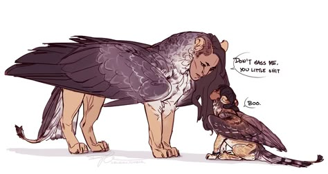 for feathers great and small Mythological Creatures Art, Sphinx Oc, Sphinx Art, Tail Ideas, Famous Drawing, Creature Ideas, The Sphinx, Creature Drawings, Ancient Mysteries