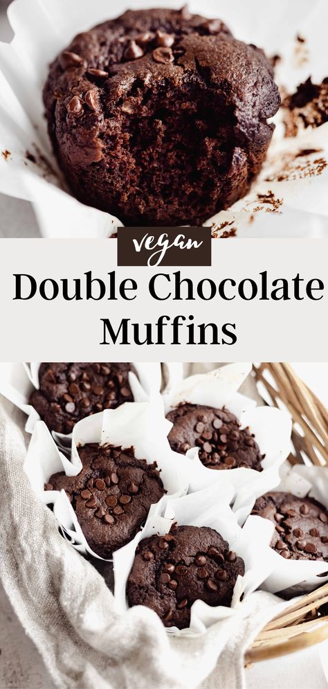 Easy Late Night Snacks Quick Simple, Double Chocolate Muffin Recipe, Chocolate Muffins Recipe, Double Chocolate Chip Muffins, Corner Bakery, Chocolate Muffin Recipe, Chocolate Muffin, Double Chocolate Muffins, Moist Muffins